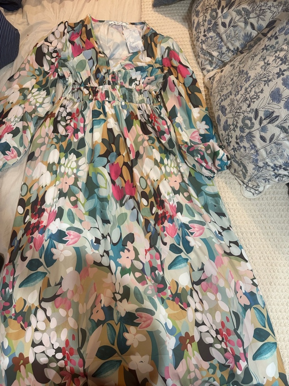 Floral Multicolor Long-Sleeve women’s  Dress